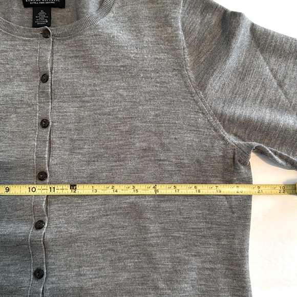 Banana Republic Gray Merino Wool Crewneck Cardigan - Picture 6 of 11